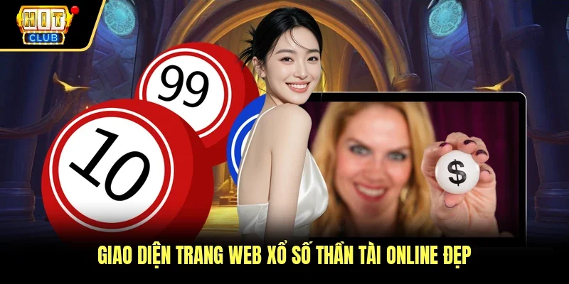 Giao diện trang web xổ số thần tài online đẹp